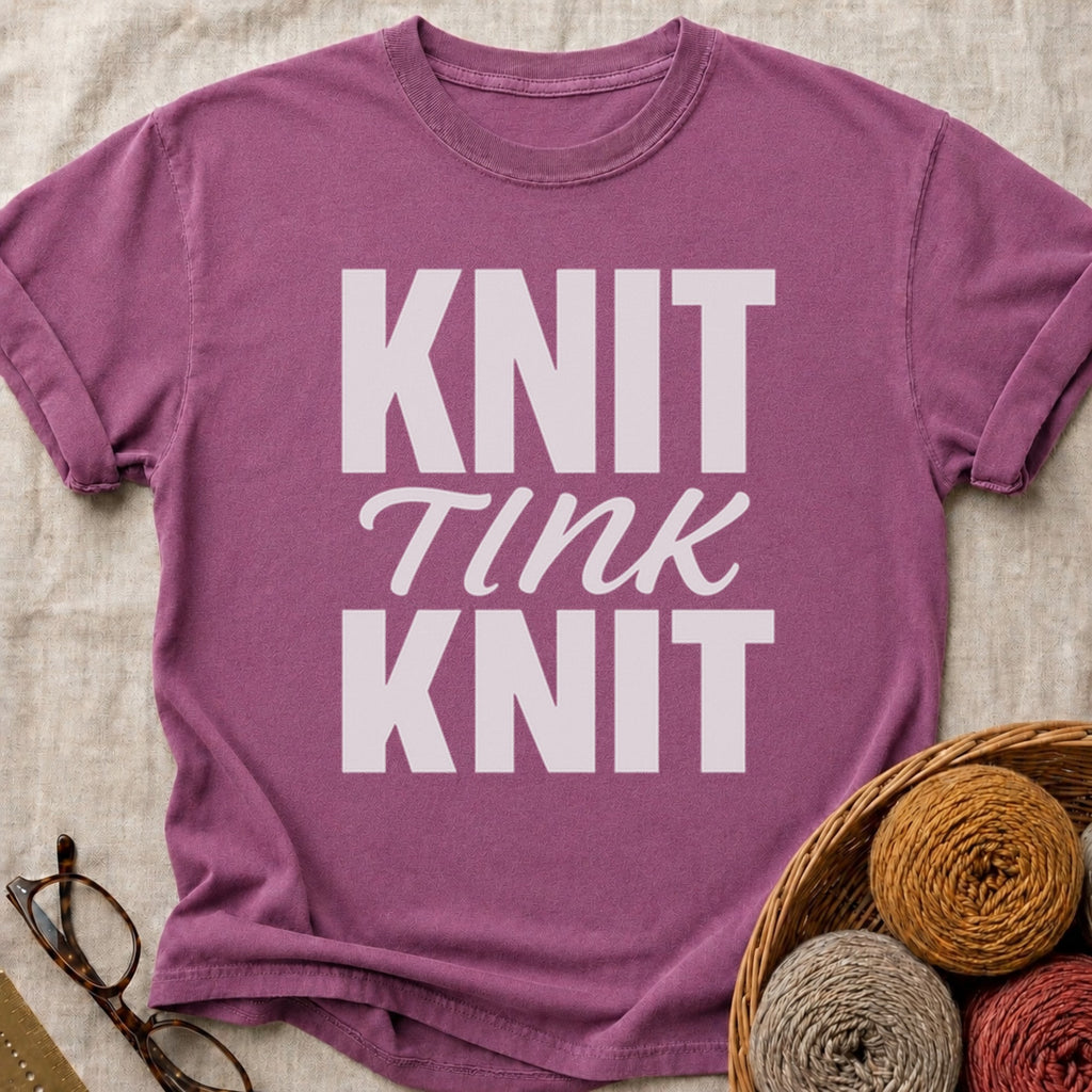 Knit Tink Knit T-Shirt in Berry