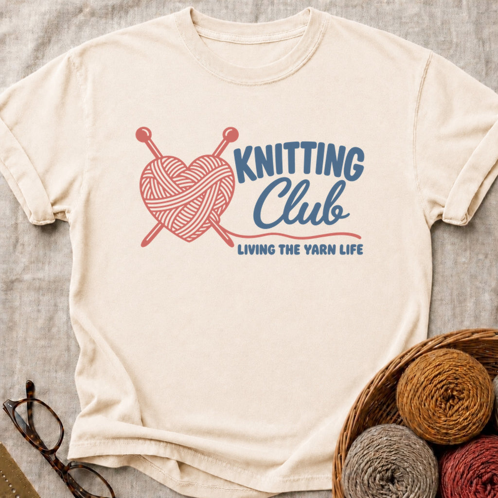 Knitting Club T-Shirt in Ivory