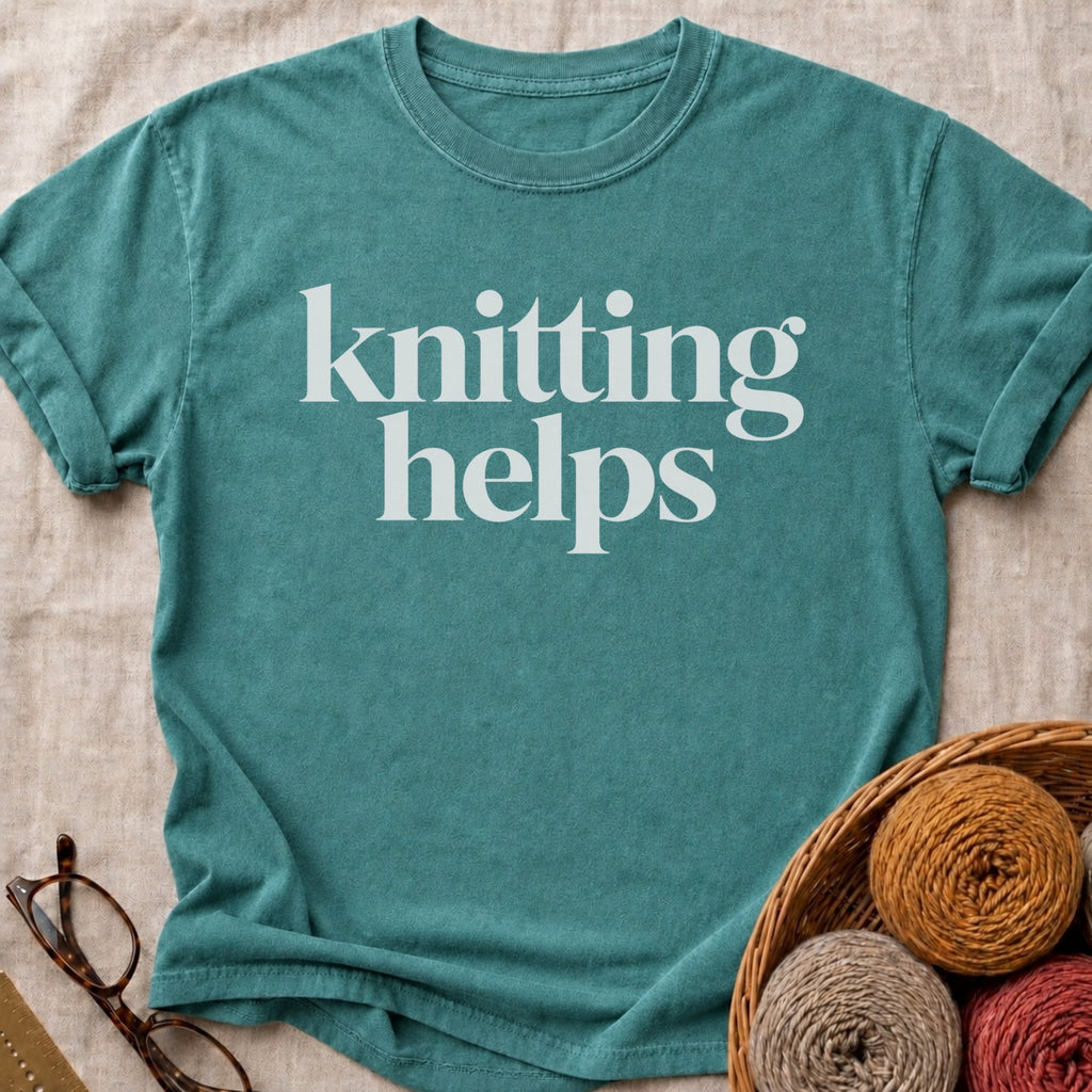 Knitting Helps Bold T-Shirt in Blue Spruce
