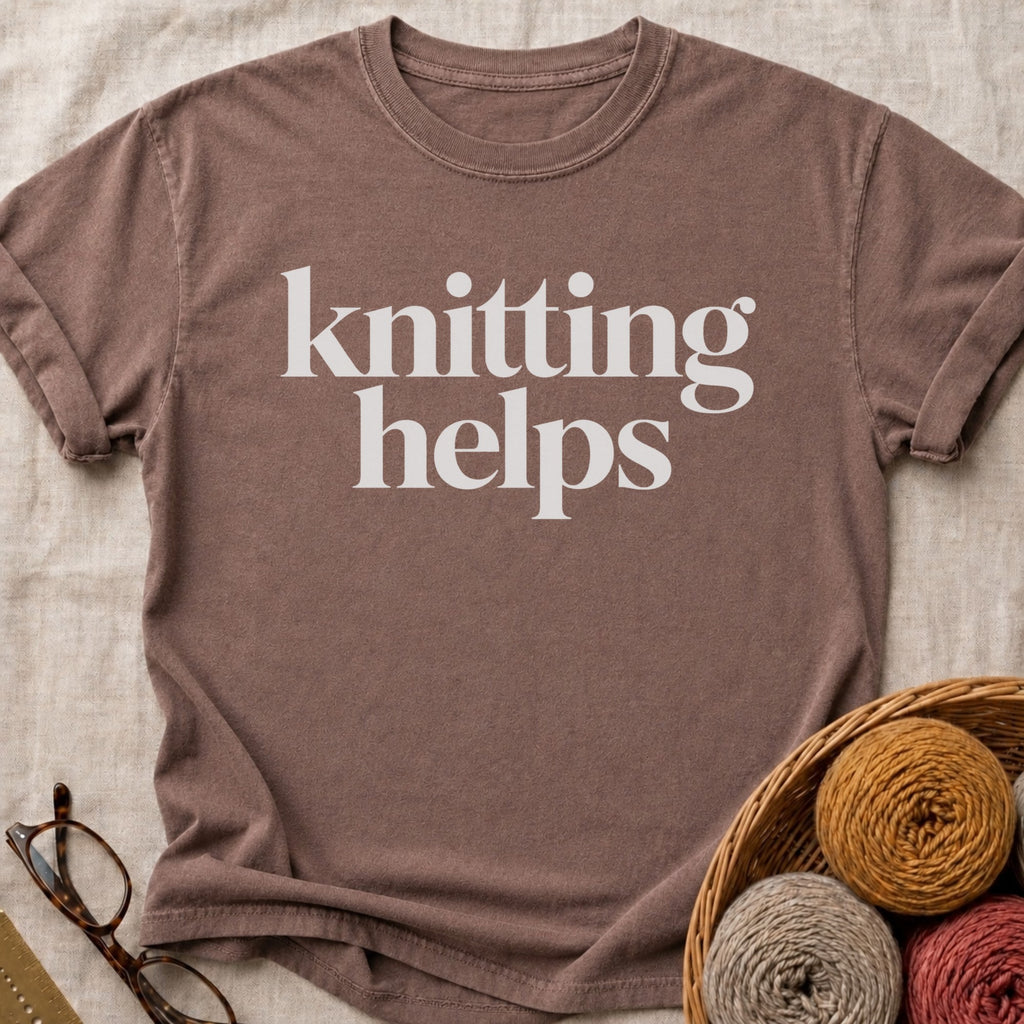 Knitting Helps Bold T-Shirt in Espresso