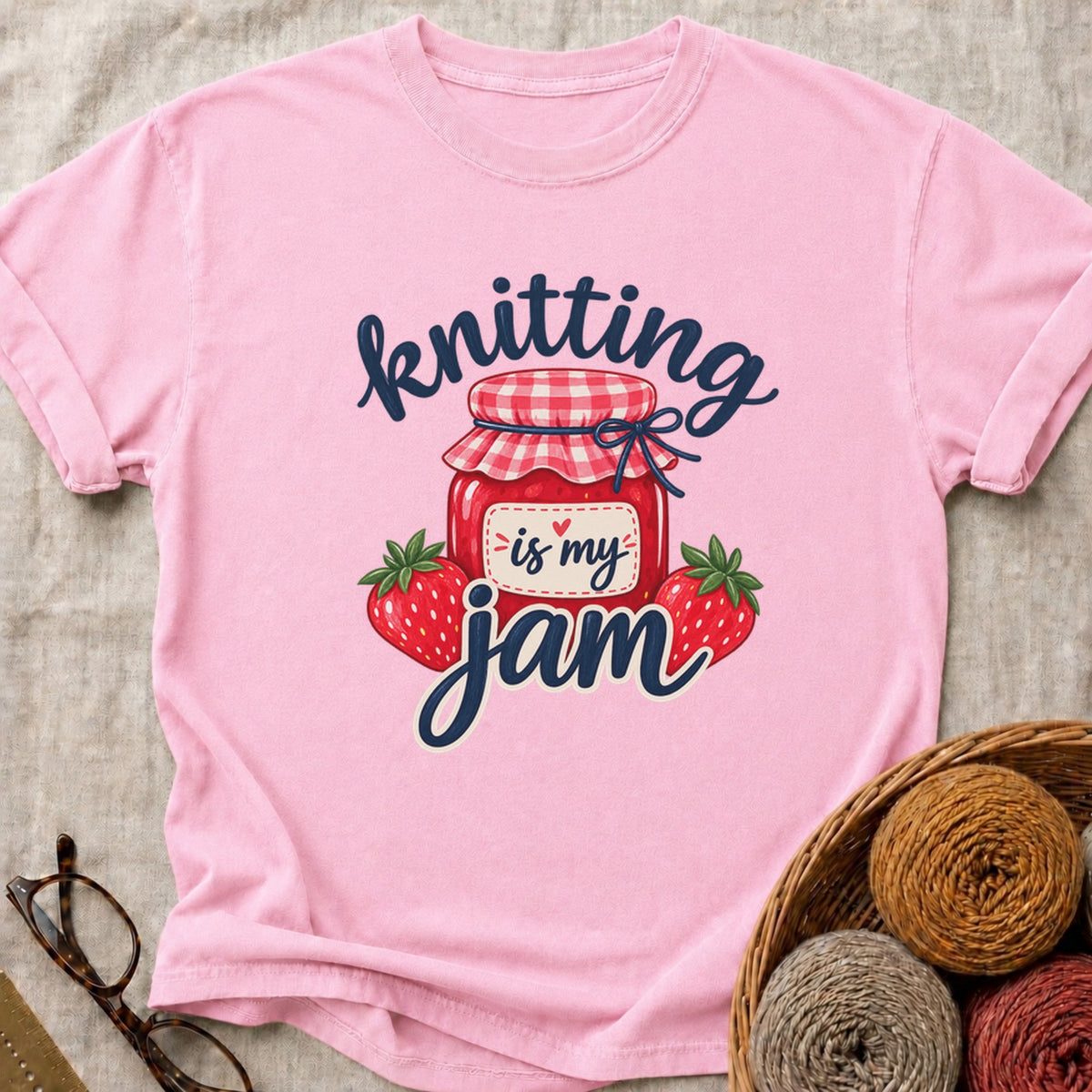 Knitting Jam T-Shirt in Blossom