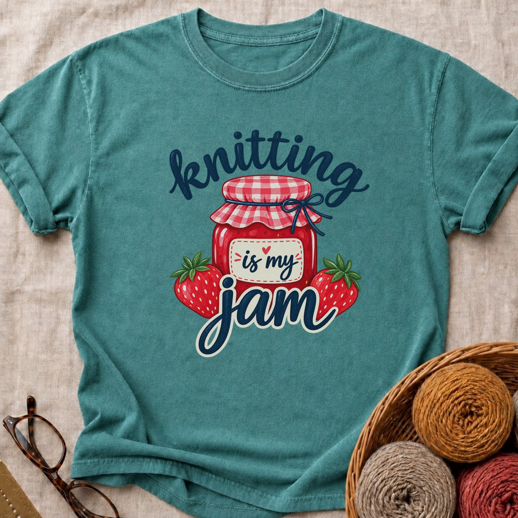Knitting Jam T-Shirt in Blue Spruce
