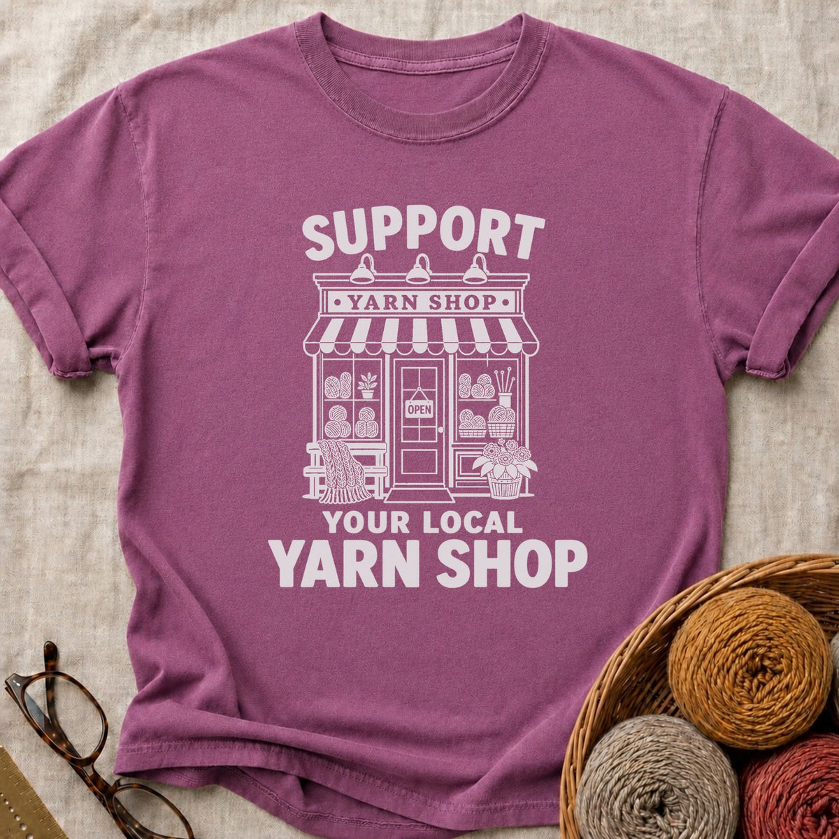 Local Yarn T-Shirt in Berry