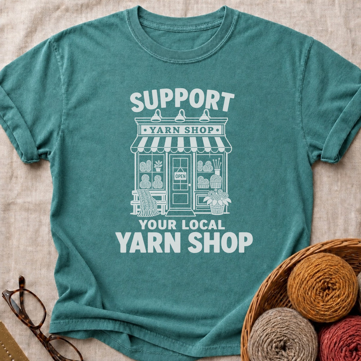 Local Yarn T-Shirt in Blue Spruce