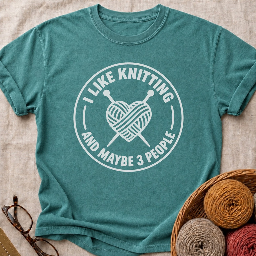 Maybe 3 People T-Shirt in Blue Spruce