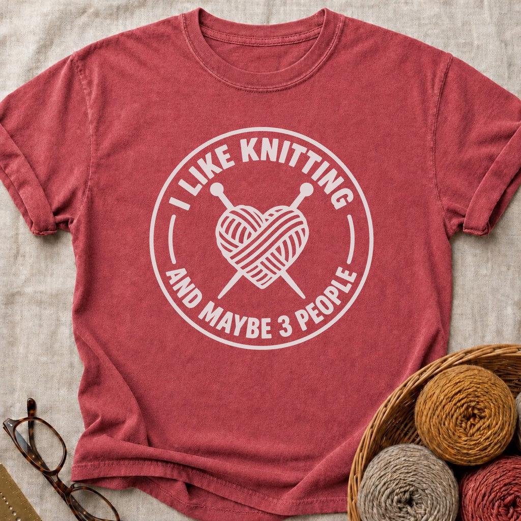 Maybe 3 People T-Shirt in Brick