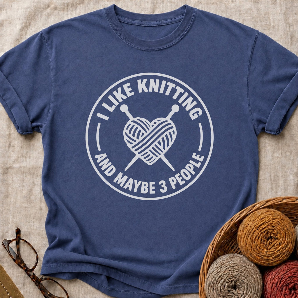 Maybe 3 People T-Shirt in True Navy