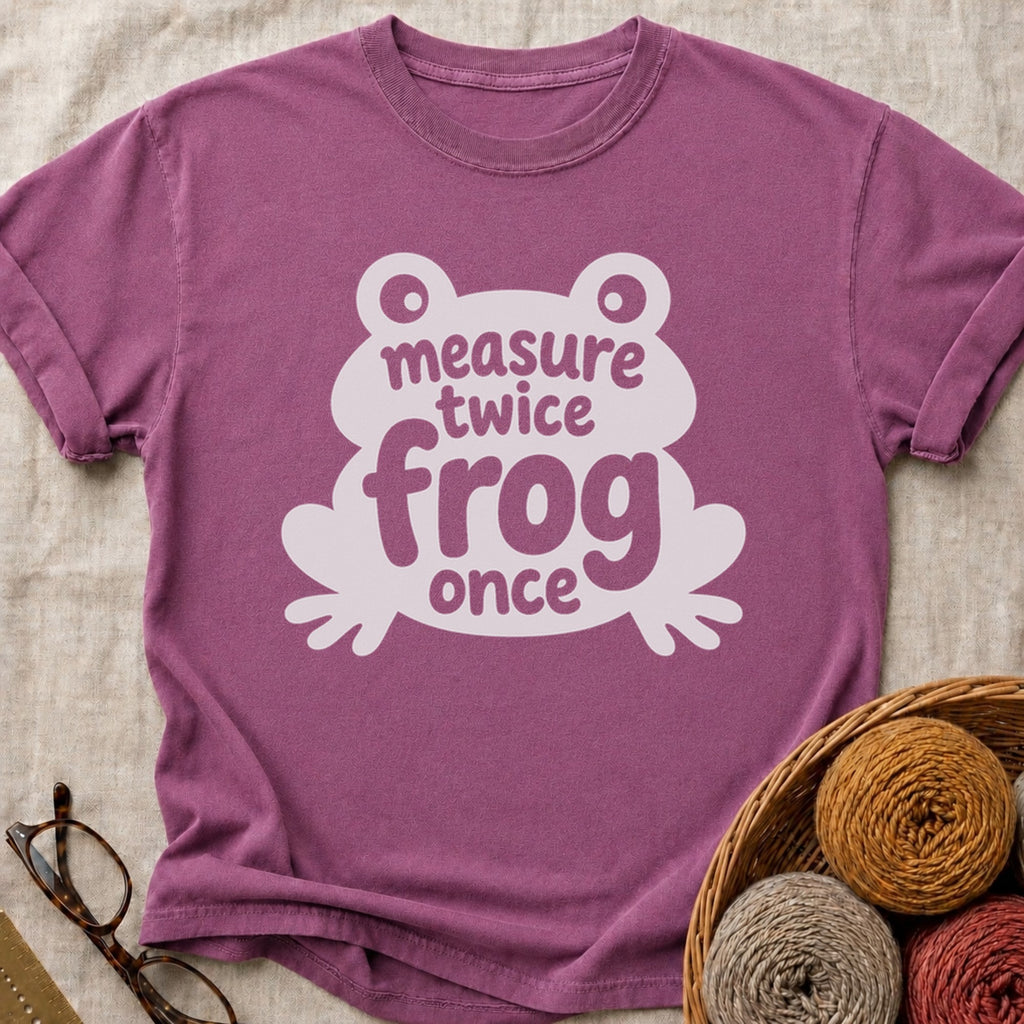 Measure Twice T-Shirt in Berry