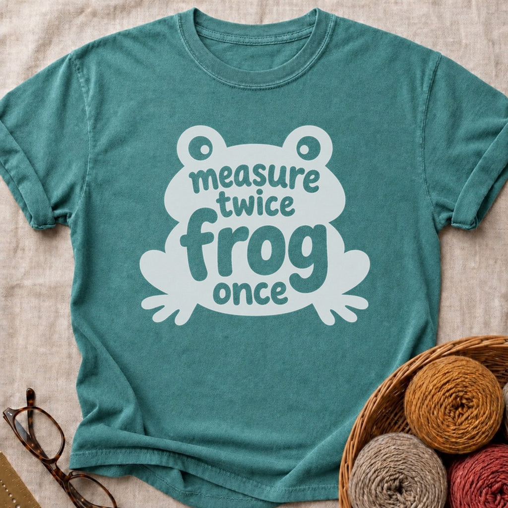 Measure Twice T-Shirt in Blue Spruce