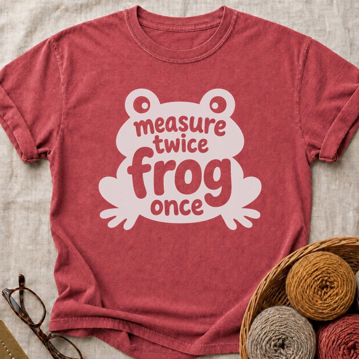 Measure Twice T-Shirt in Brick