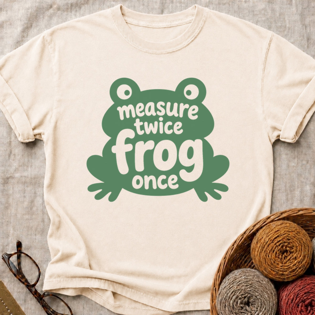 Measure Twice T-Shirt in Ivory