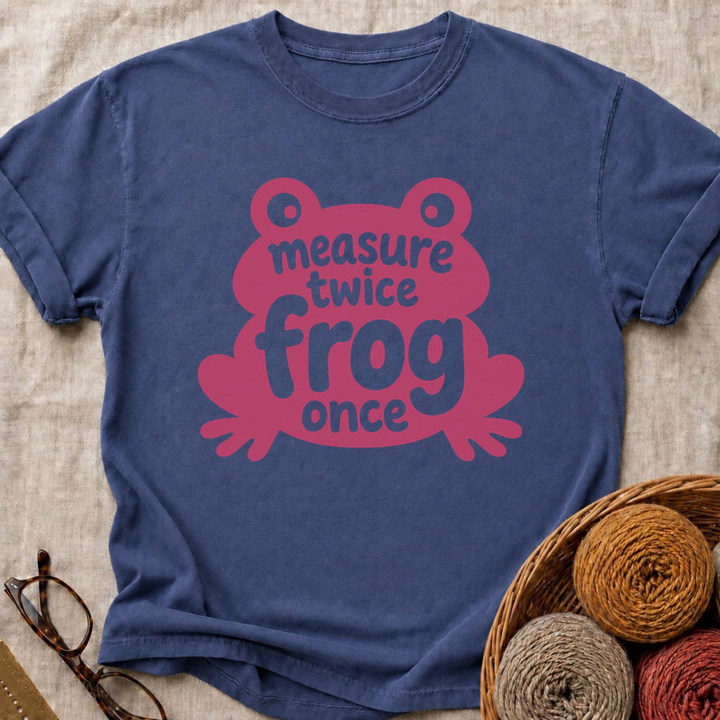 Measure Twice T-Shirt in True Navy