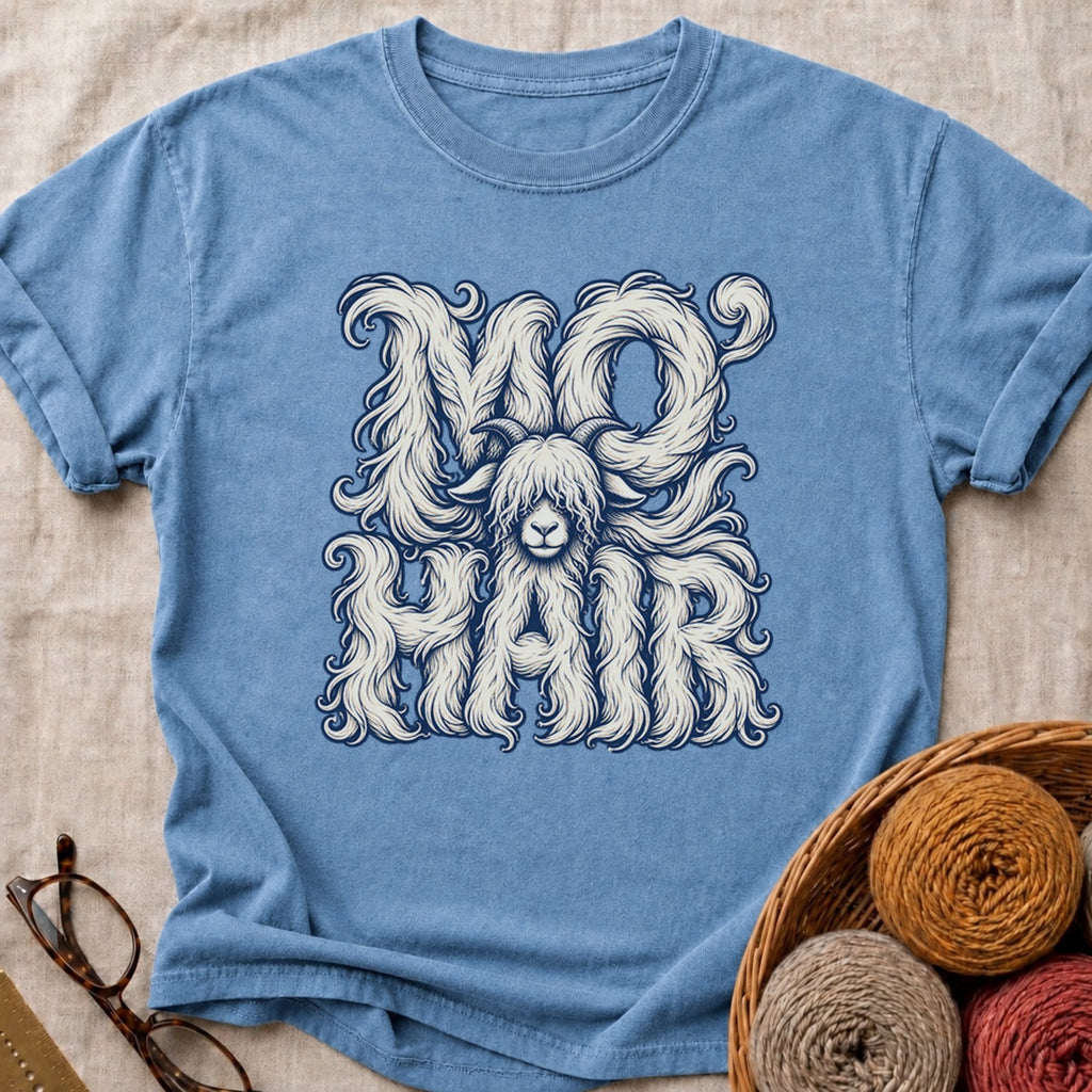 Mo Hair T-Shirt in Blue Jean