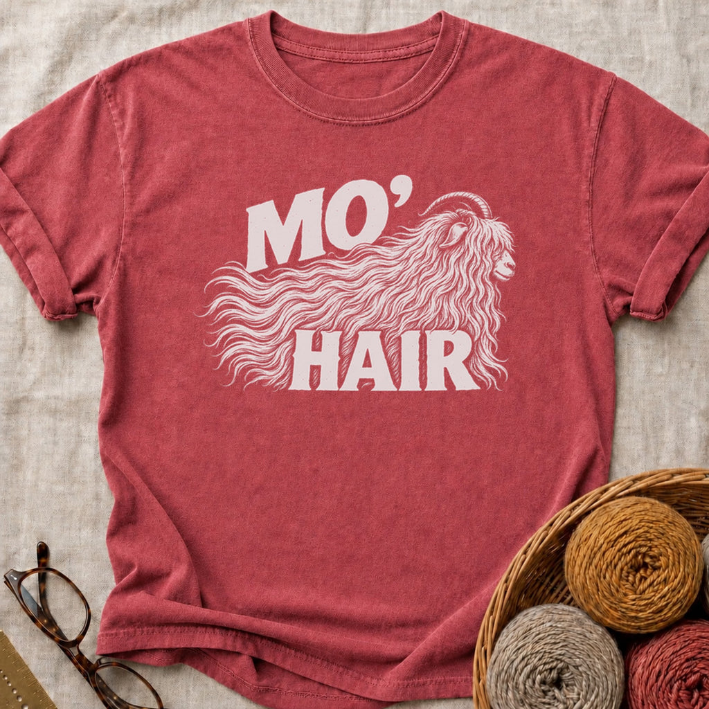 Mo Hair Goat T-Shirt in Brick