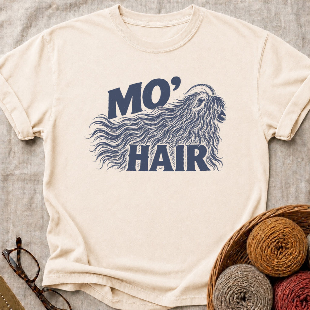 Mo Hair Goat T-Shirt in Ivory