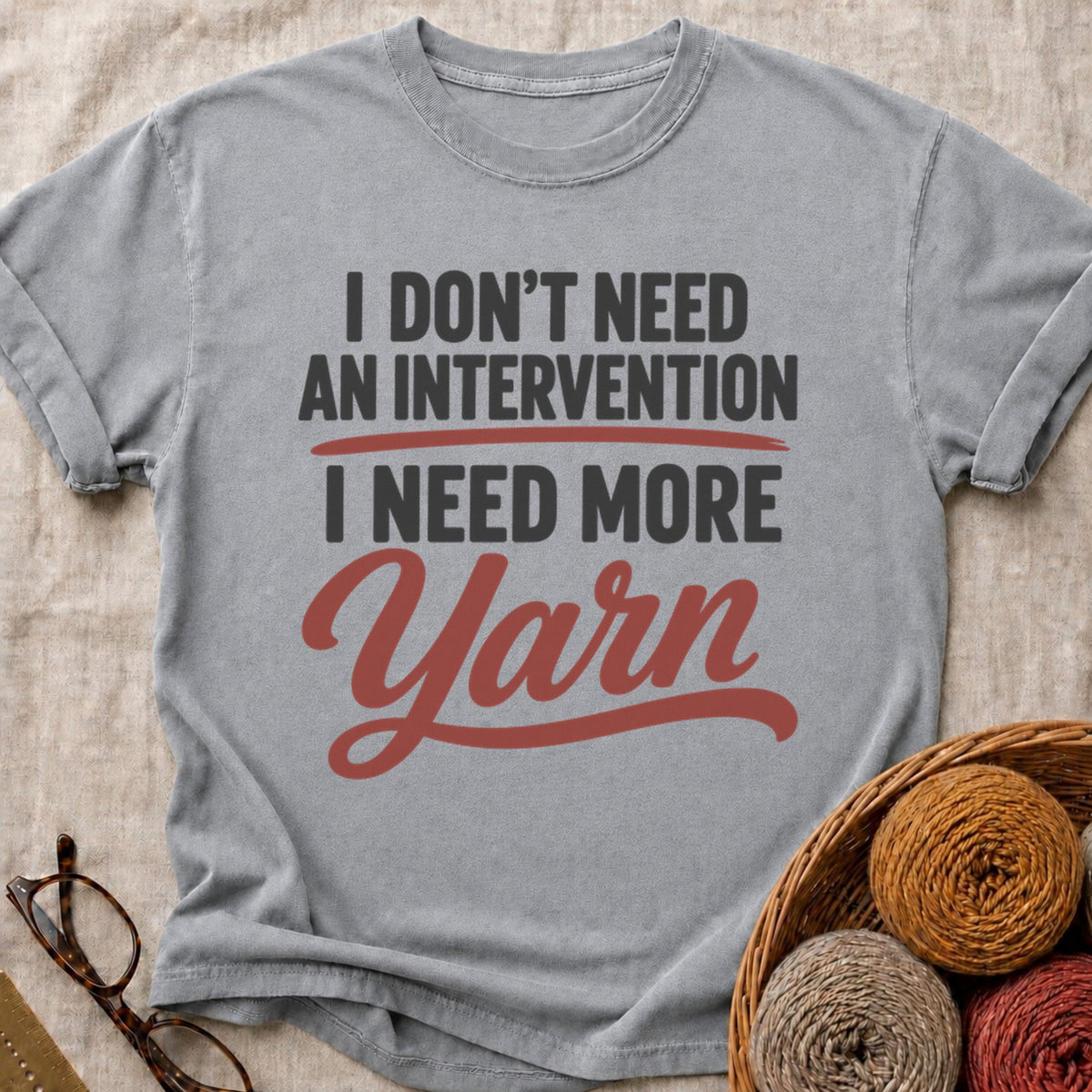 Need More Yarn T-Shirt in Grey
