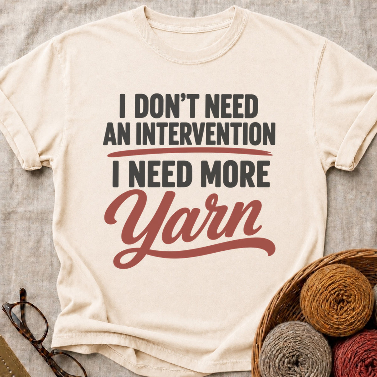Need More Yarn T-Shirt in Ivory