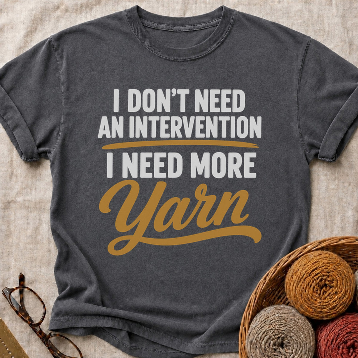 Need More Yarn T-Shirt in Pepper