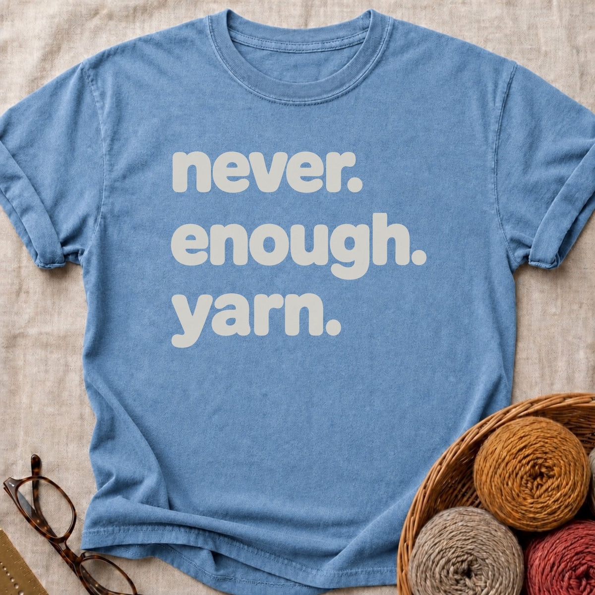 Never Enough T-Shirt in Blue Jean