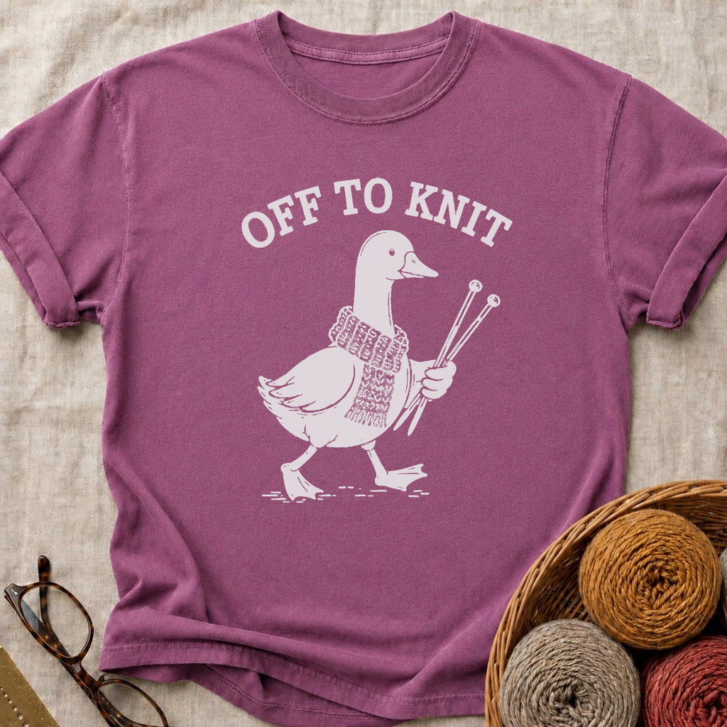 Off to Knit T-Shirt in Berry