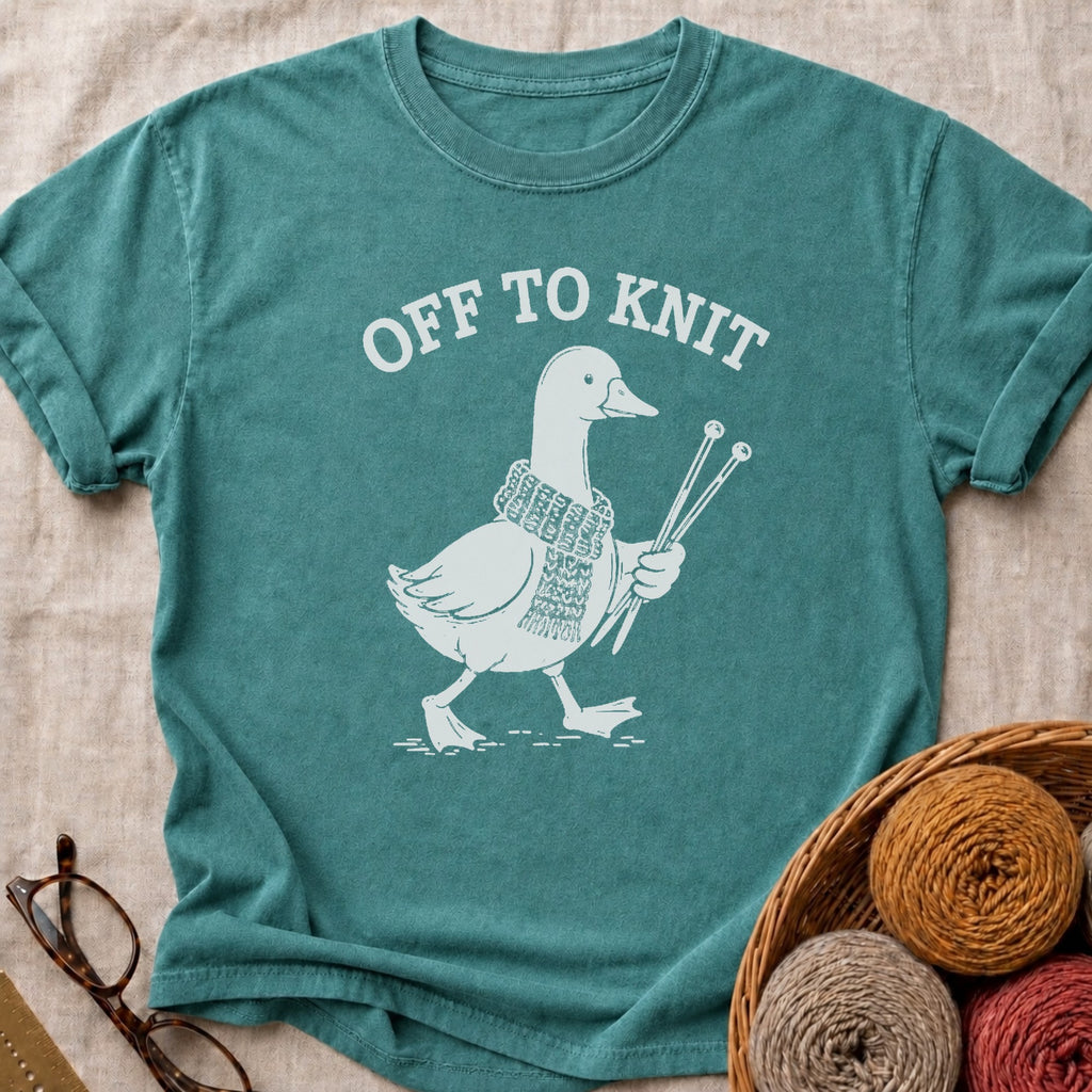 Off to Knit T-Shirt in Blue Spruce