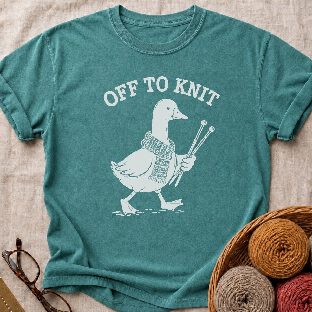 Off to Knit T-Shirt in Blue Spruce