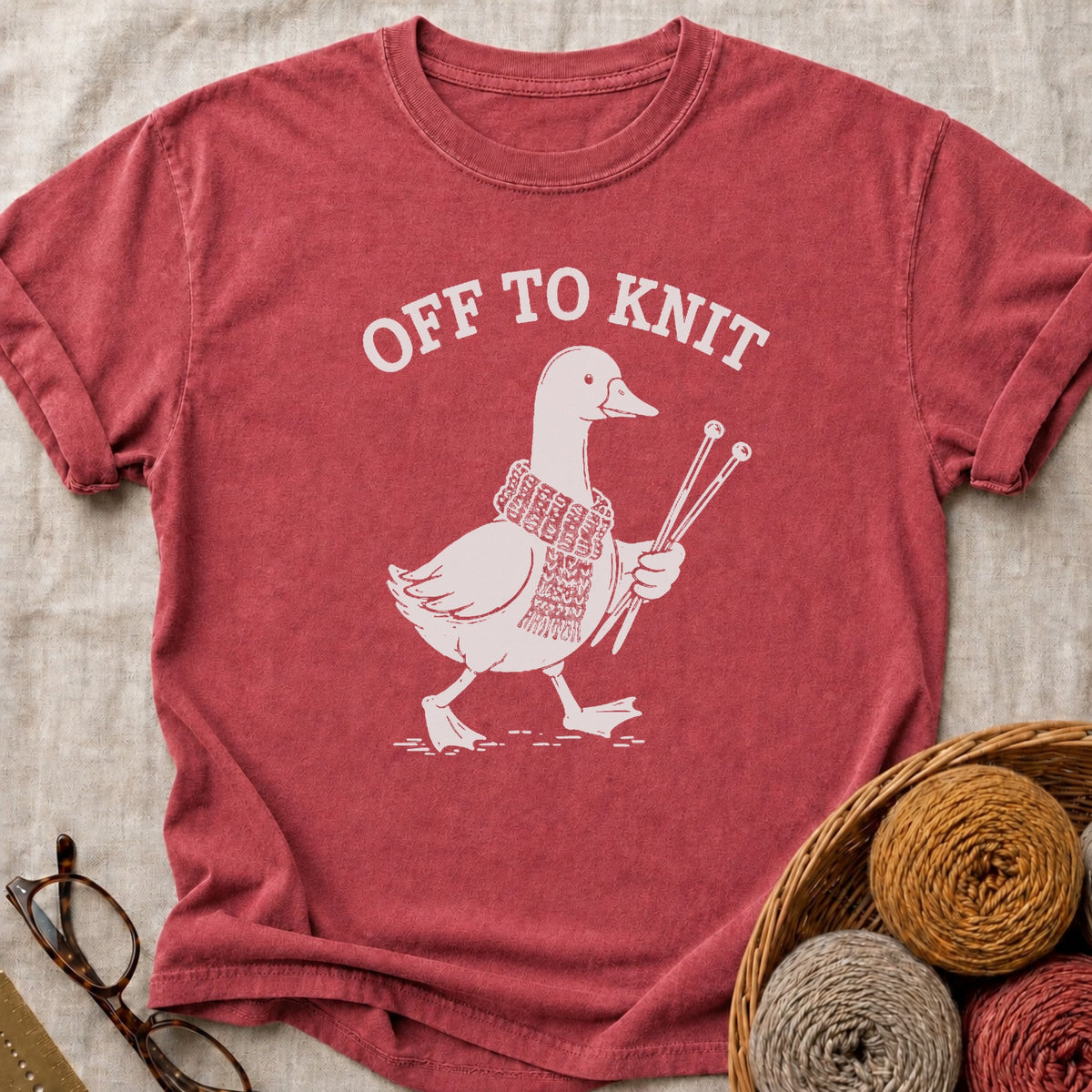 Off to Knit T-Shirt in Brick