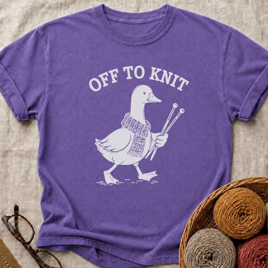 Off to Knit T-Shirt in Grape