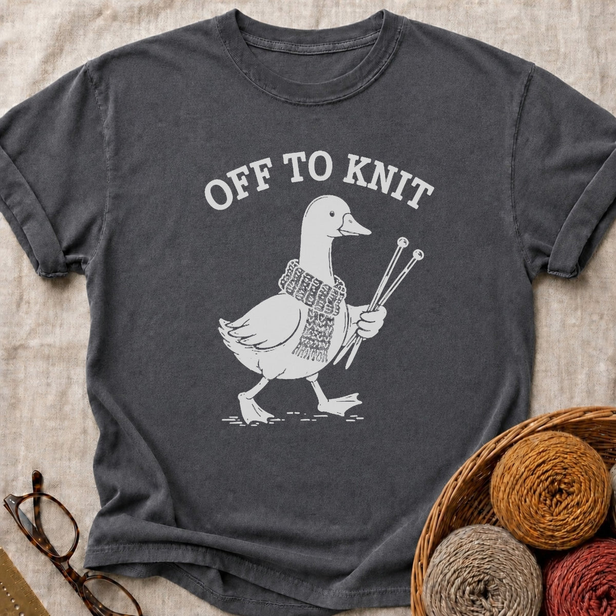 Off to Knit T-Shirt in Pepper