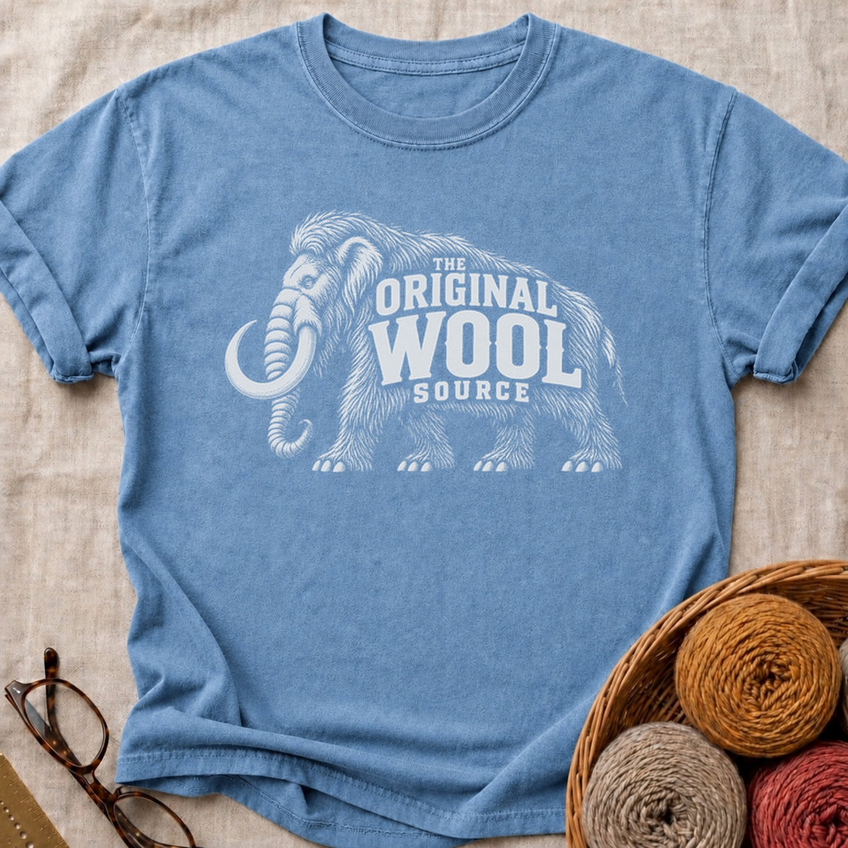Original Wool T-Shirt in Blue Jean