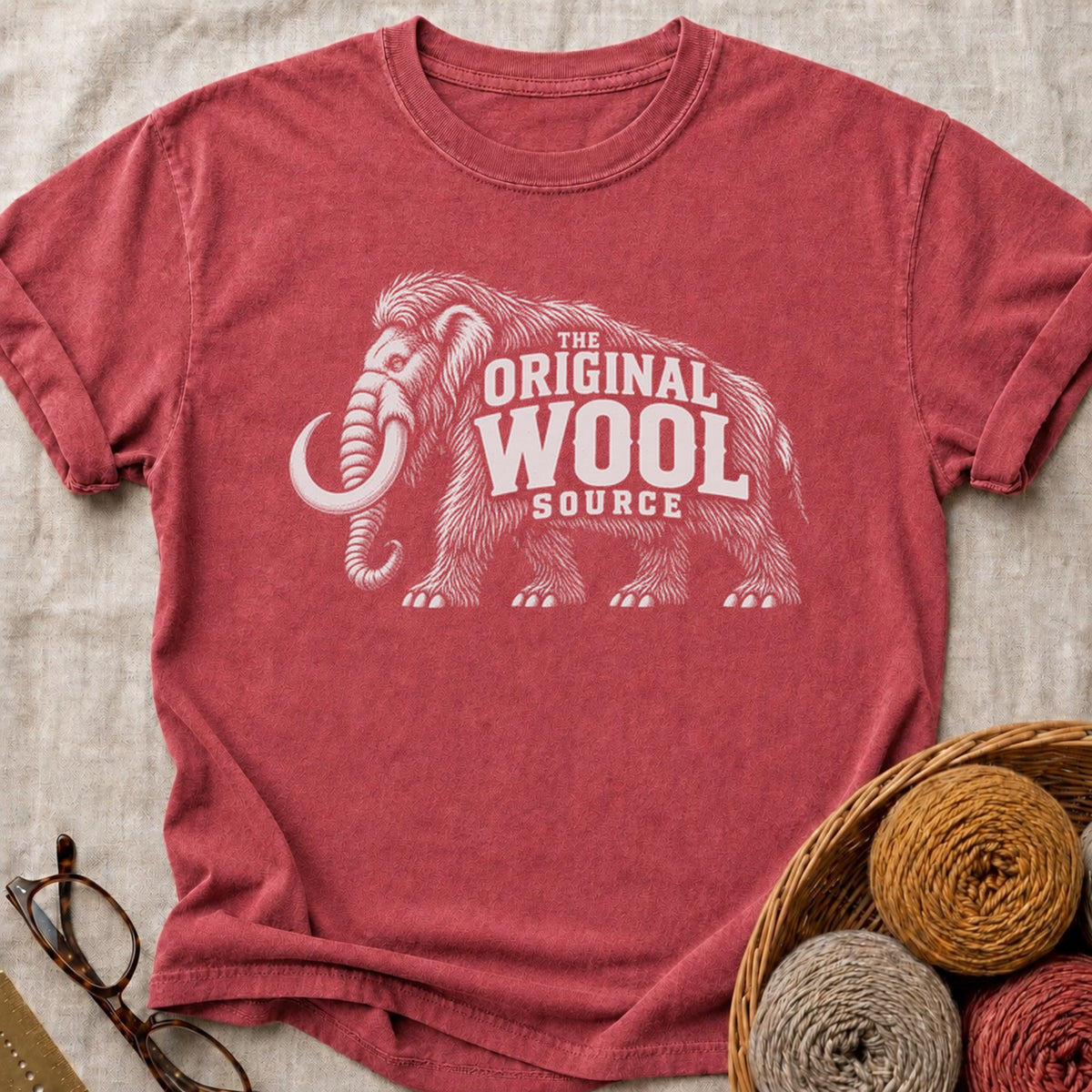 Original Wool T-Shirt in Brick