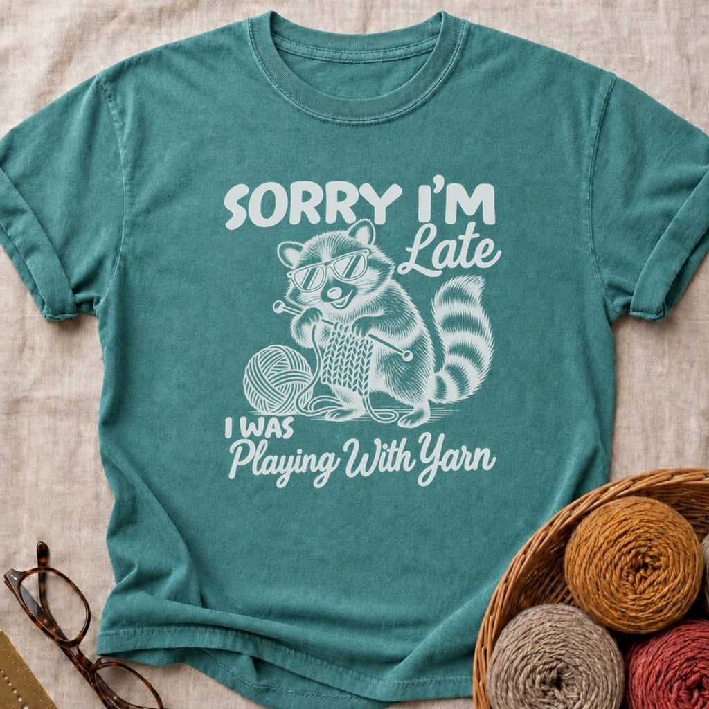 Playing With Yarn T-Shirt in Blue Spruce