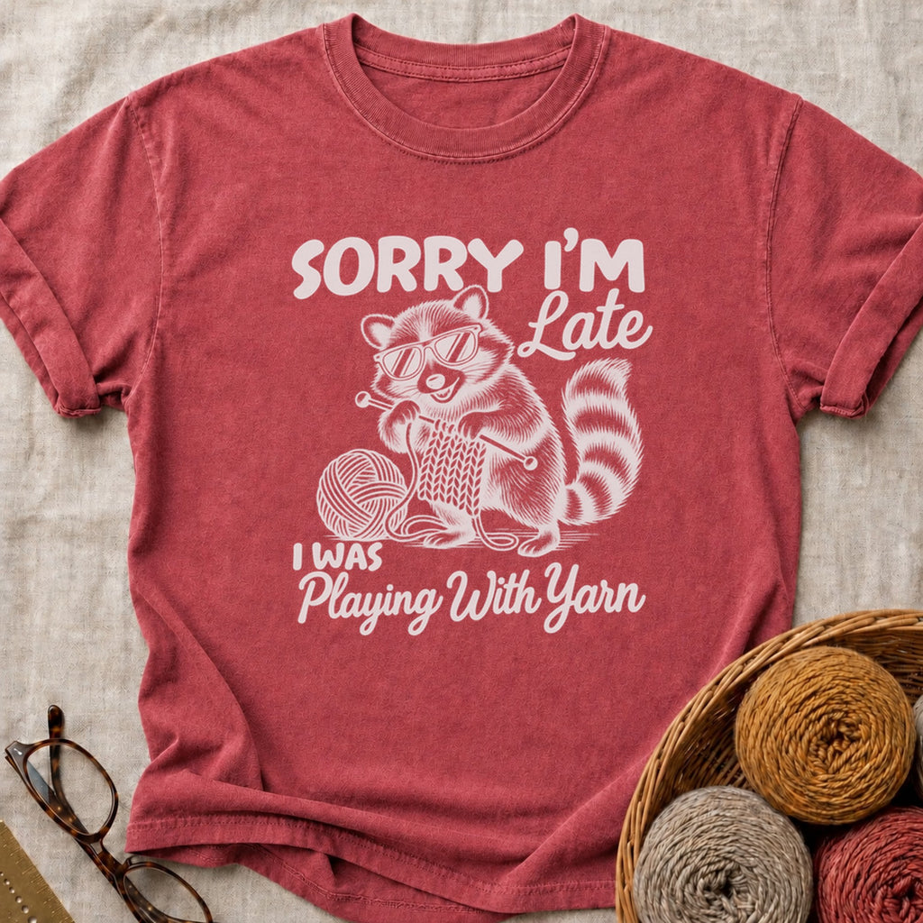 Playing With Yarn T-Shirt in Brick