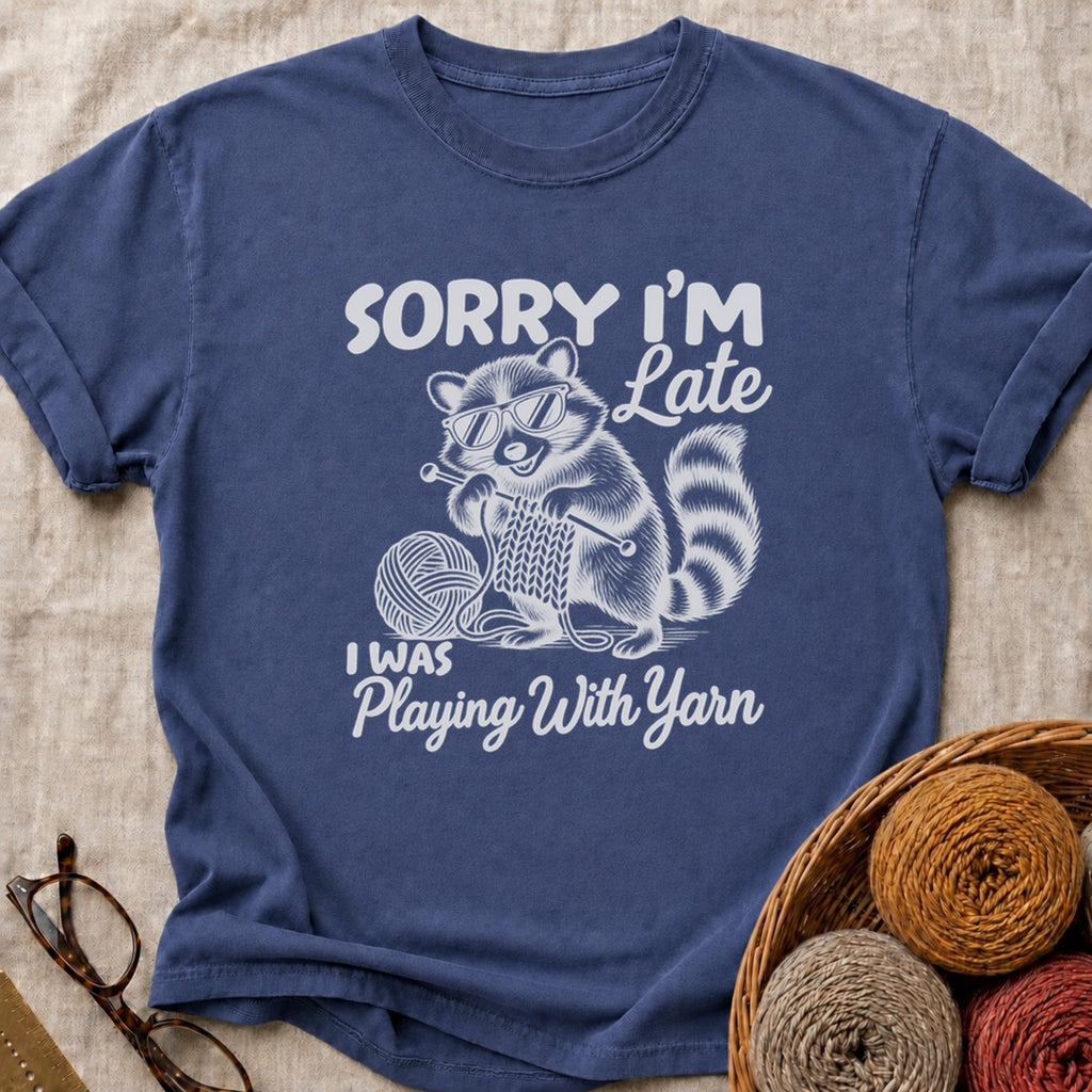 Playing With Yarn T-Shirt in True Navy