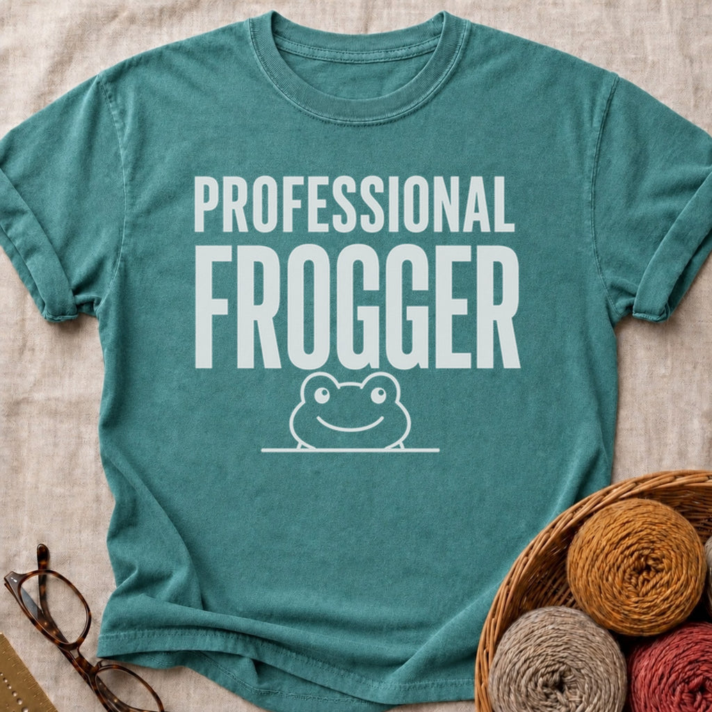 Professional Frogger T-Shirt in Blue Spruce