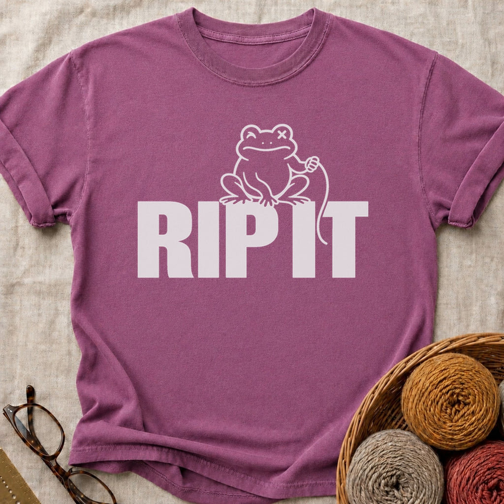 Rip It Frog T-Shirt in Berry