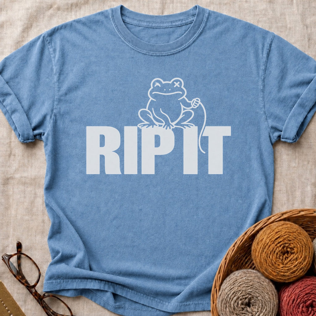 Rip It Frog T-Shirt in Blue Jean