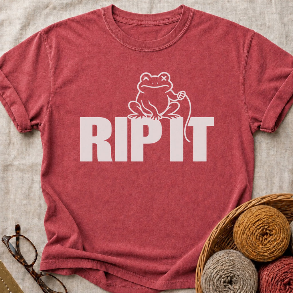 Rip It Frog T-Shirt in Brick