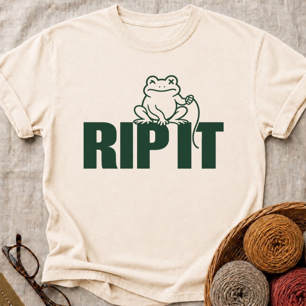 Rip It Frog T-Shirt in Ivory