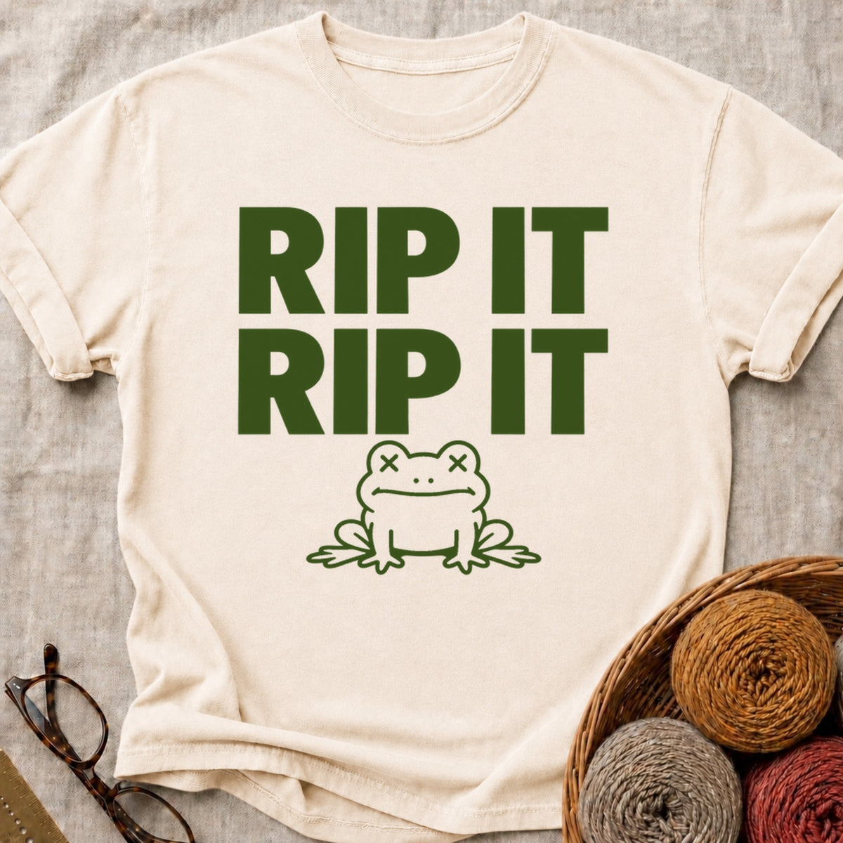 Rip It Rip It T-Shirt in Ivory