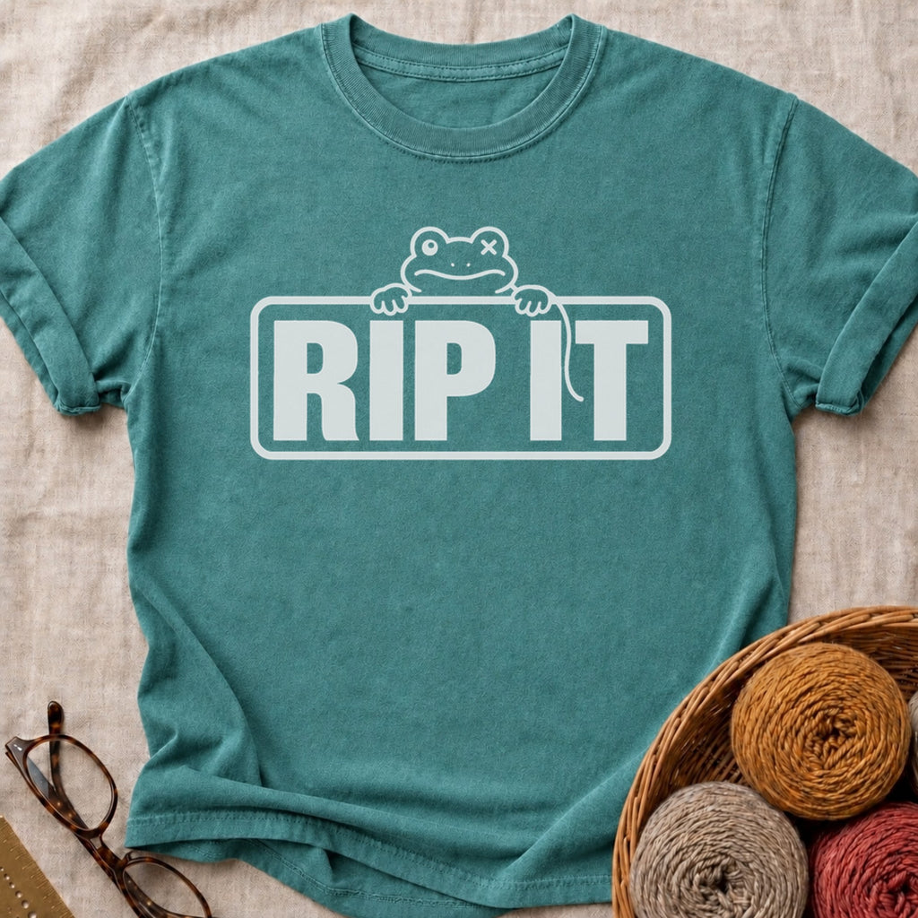 Rip It Sign T-Shirt in Blue Spruce