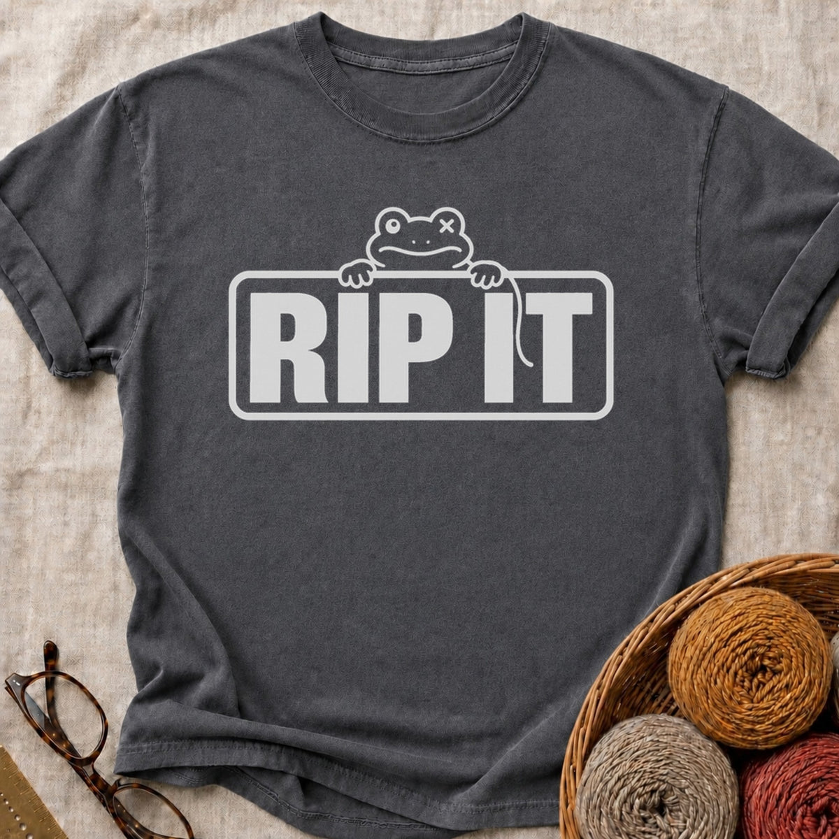 Rip It Sign T-Shirt in Pepper