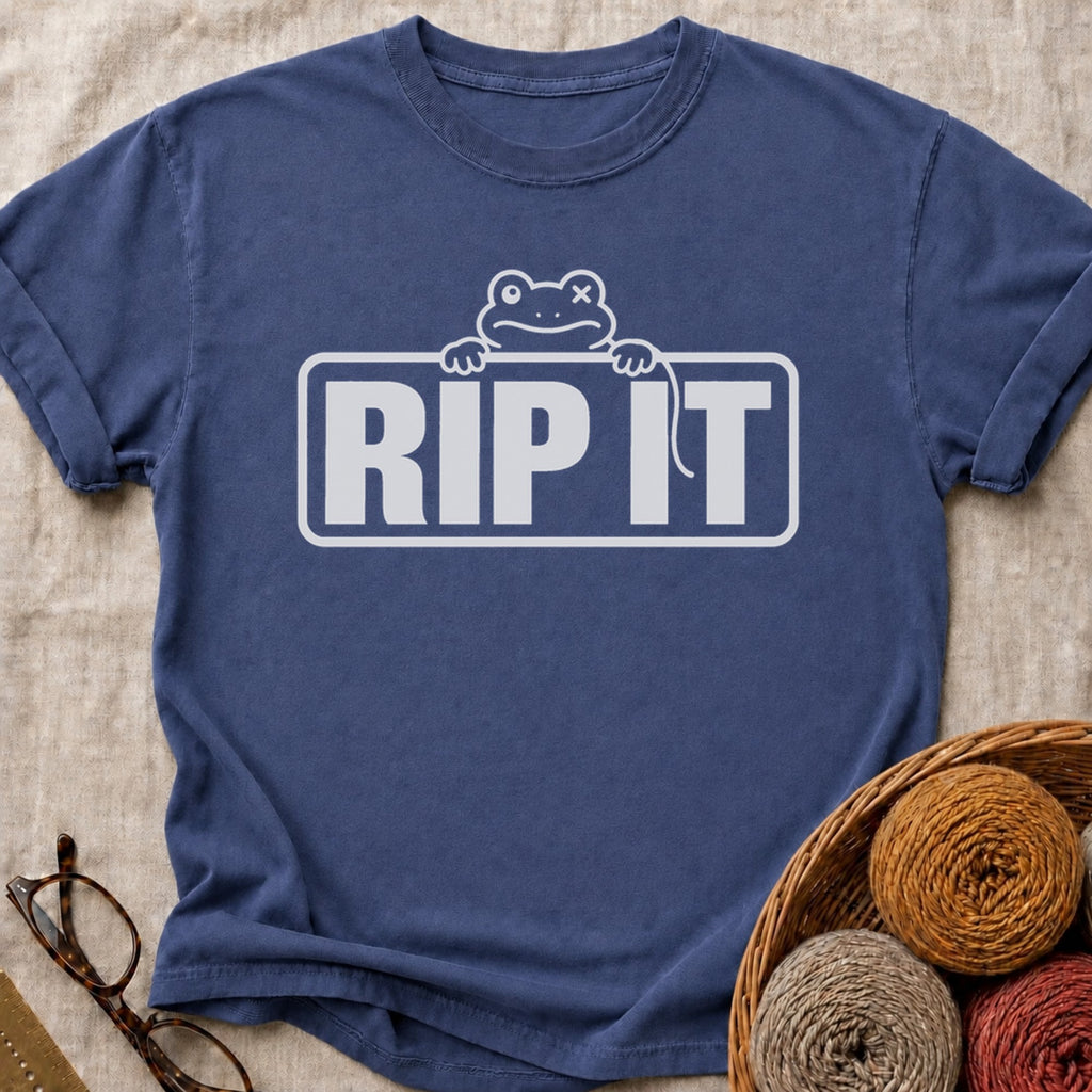 Rip It Sign T-Shirt in True Navy
