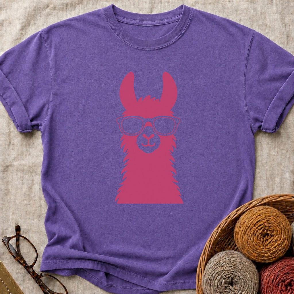 Shady Llama T-Shirt in Grape