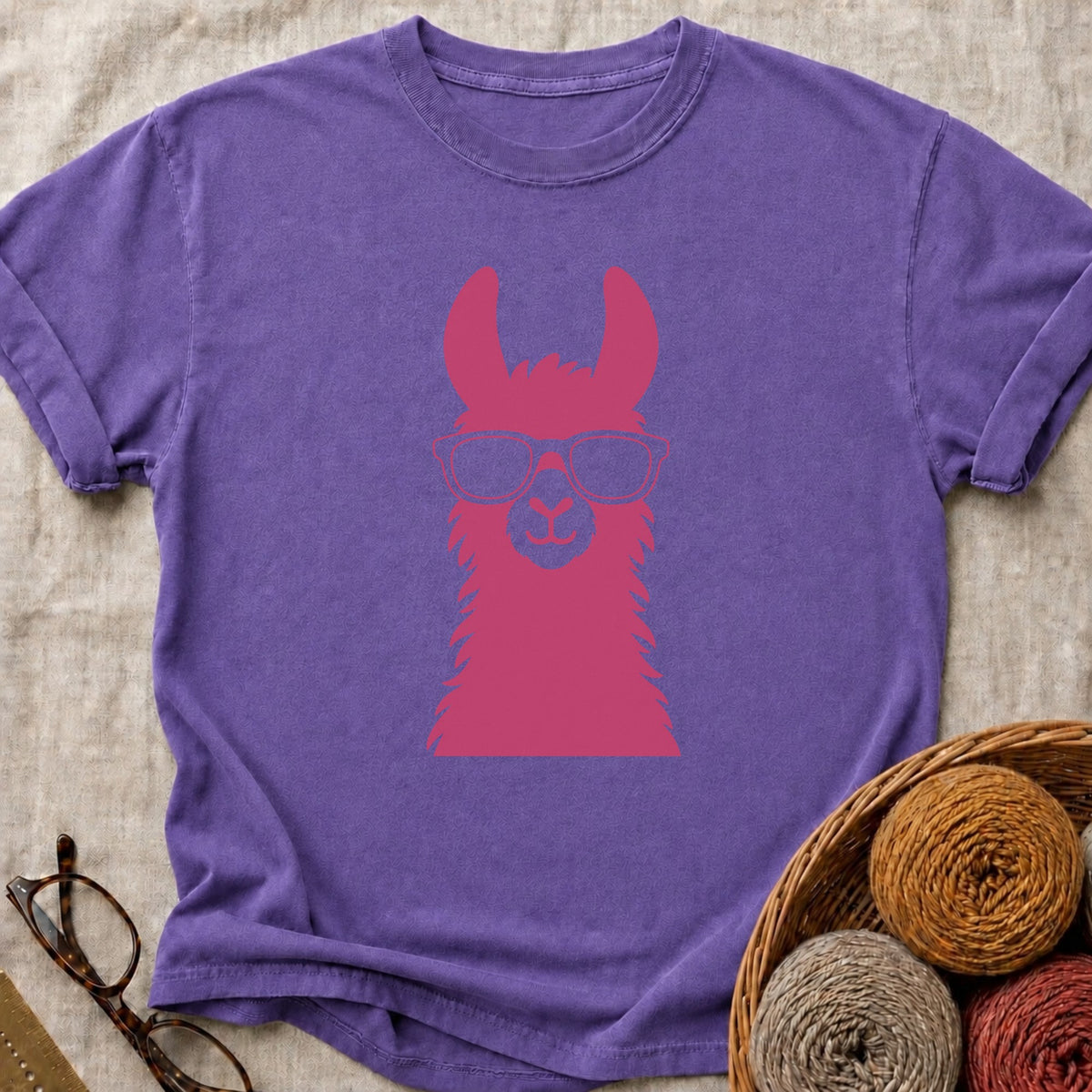 Shady Llama T-Shirt in Grape