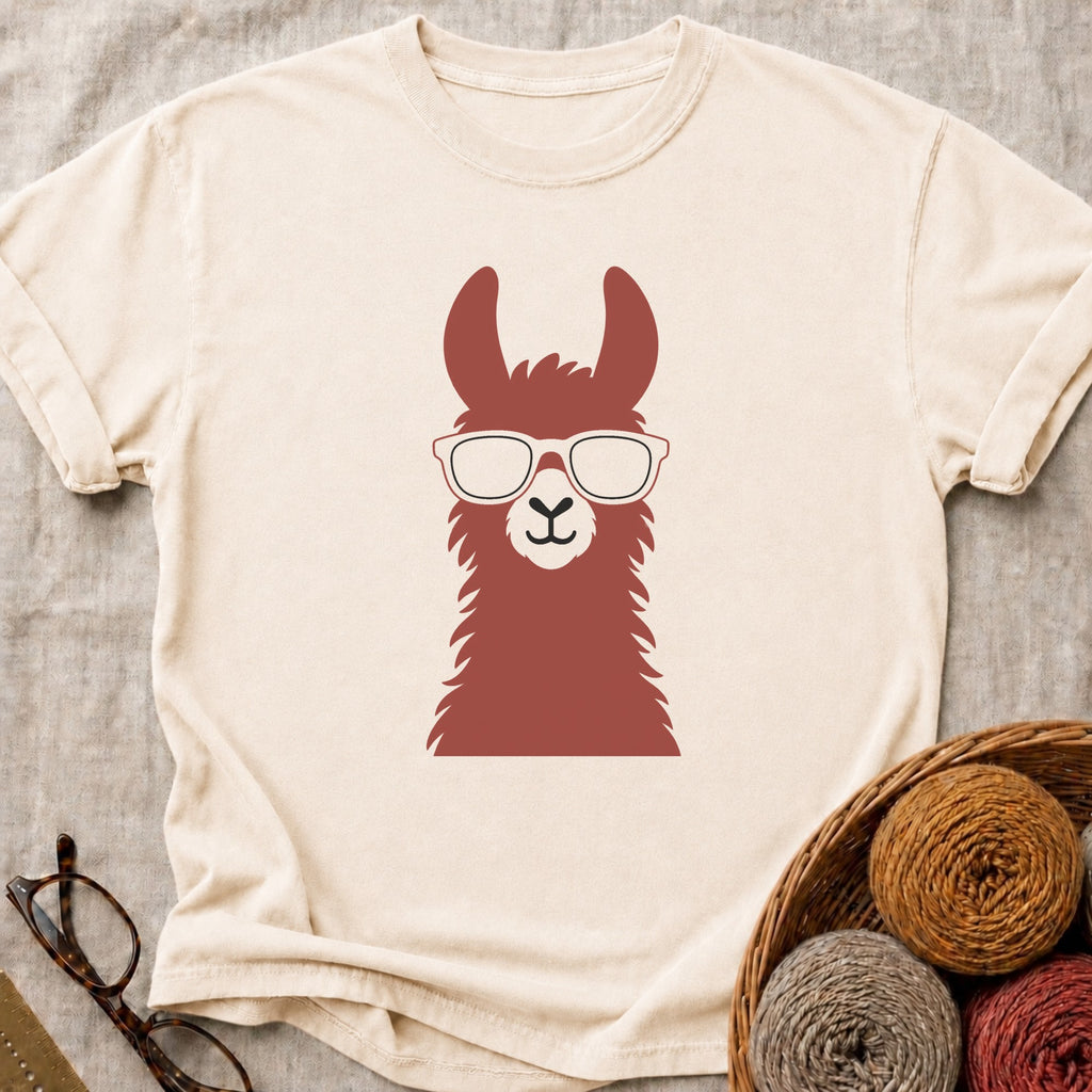 Shady Llama T-Shirt in Ivory