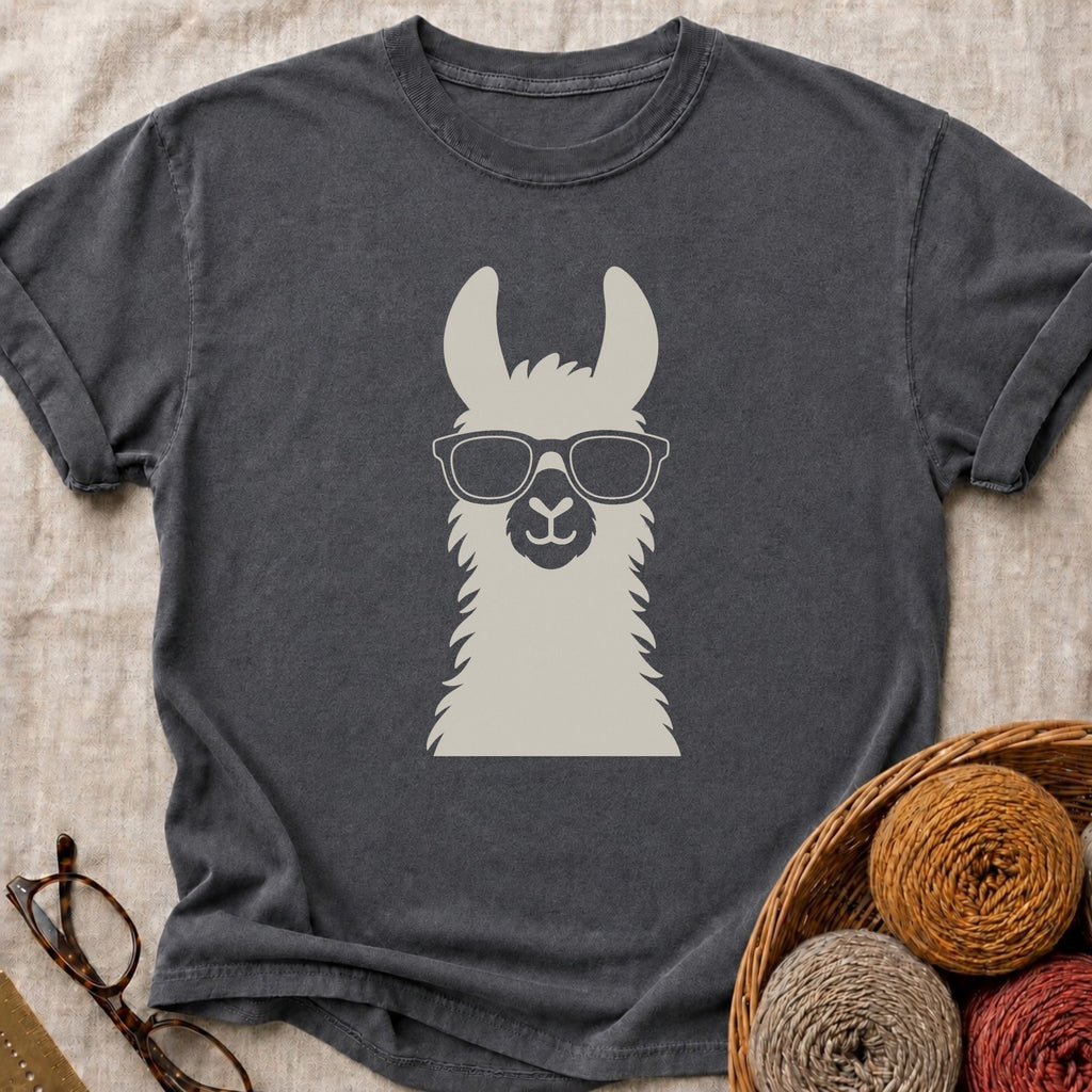 Shady Llama T-Shirt in Pepper