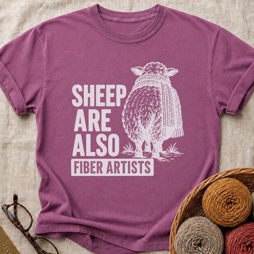 Sheep Artists T-Shirt in Berry