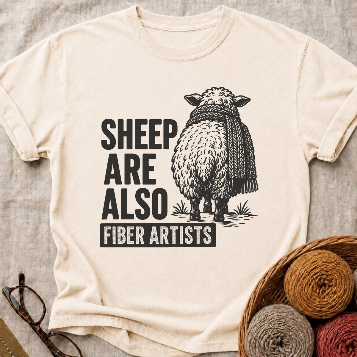 Sheep Artists T-Shirt in Ivory