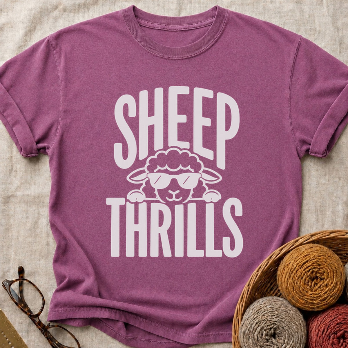 Sheep Thrills T-Shirt in Berry